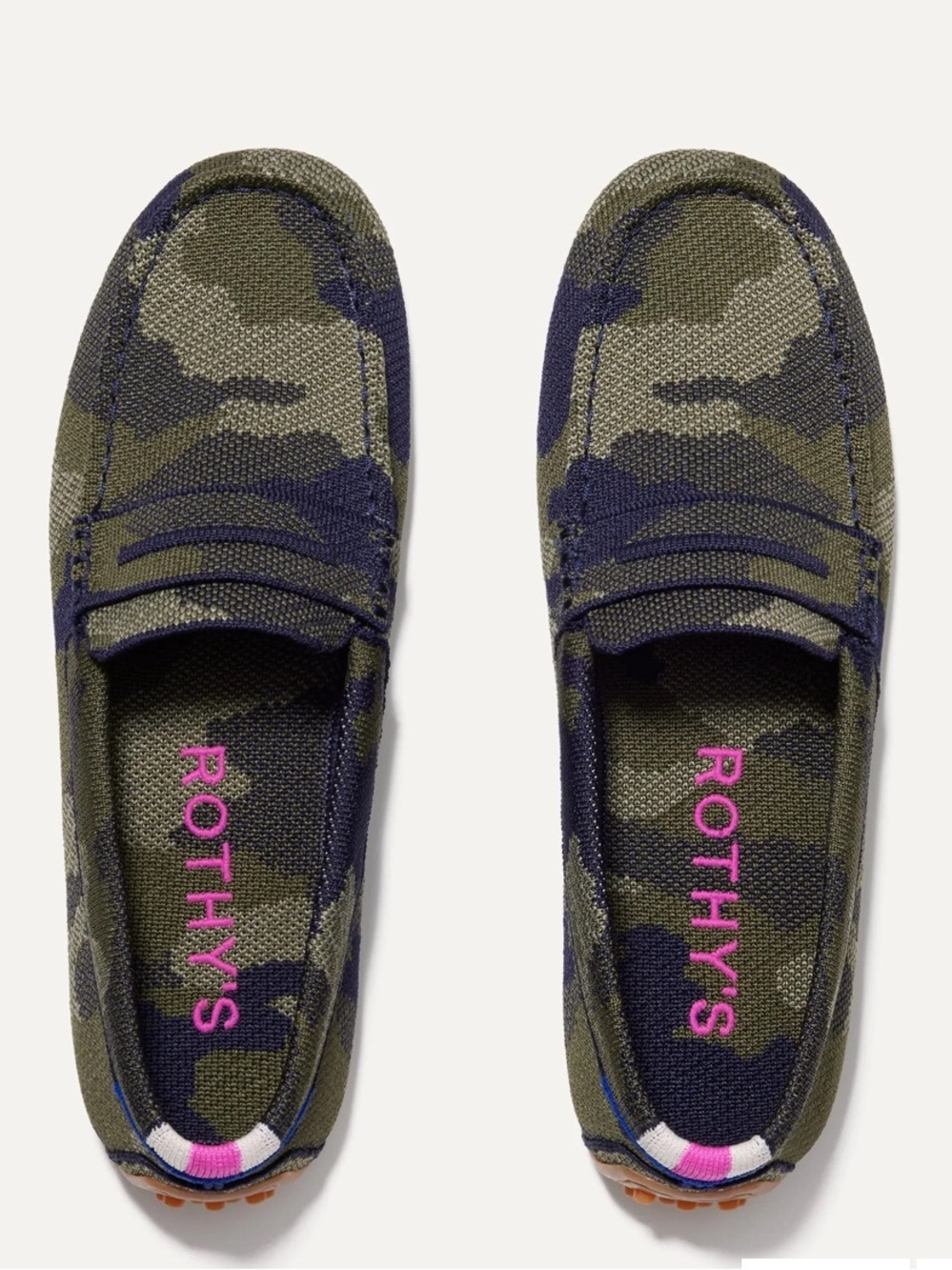 Woman’s Rothy’s The Driver Camo loafer. Size 8.5.